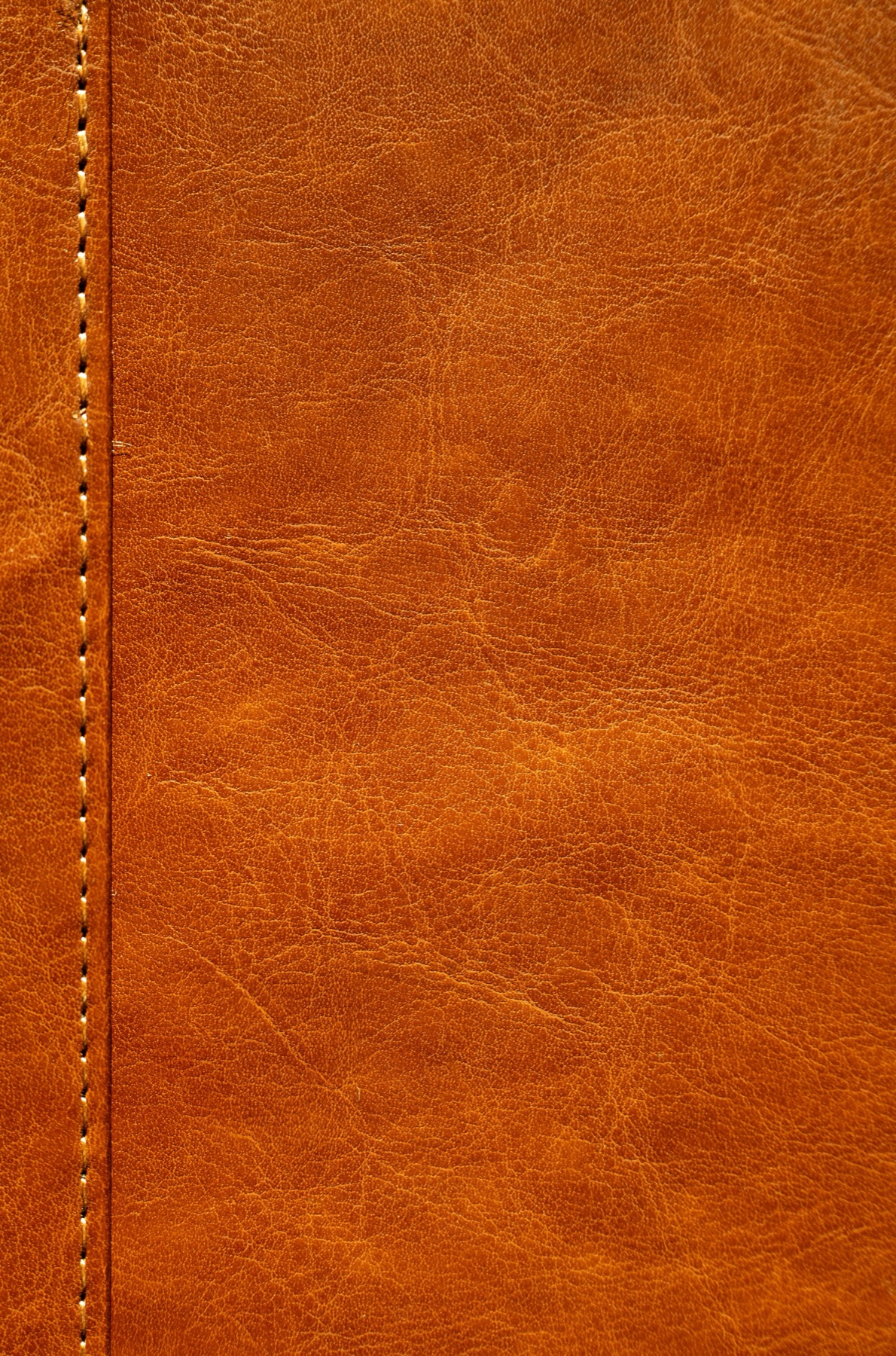 Glazed leather detail